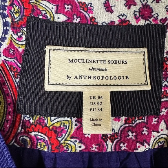 Moulinette Soeurs Istanbul Handkerchief Wrap Style Dress Size 2 * Small Flaw - Picture 7 of 13